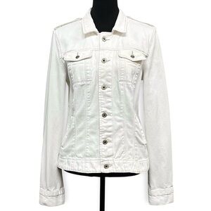 Ralph Lauren Polo Jeans Co Vintage 90s Mariela Off White Denim Jacket Fitted XL